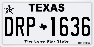 TX license plate DRP1636