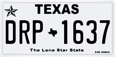 TX license plate DRP1637