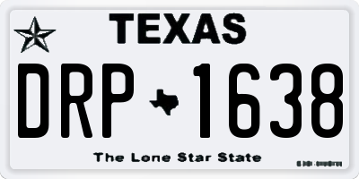 TX license plate DRP1638
