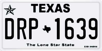 TX license plate DRP1639