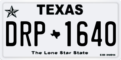 TX license plate DRP1640
