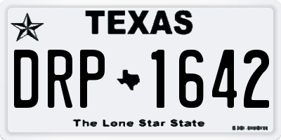 TX license plate DRP1642