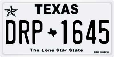 TX license plate DRP1645