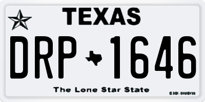 TX license plate DRP1646