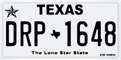 TX license plate DRP1648