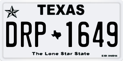 TX license plate DRP1649