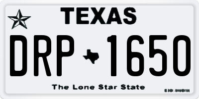 TX license plate DRP1650