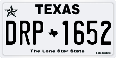 TX license plate DRP1652