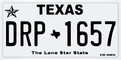 TX license plate DRP1657