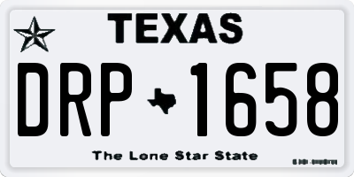 TX license plate DRP1658