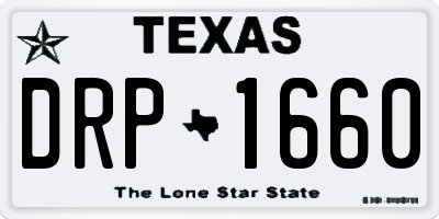 TX license plate DRP1660