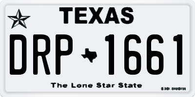 TX license plate DRP1661