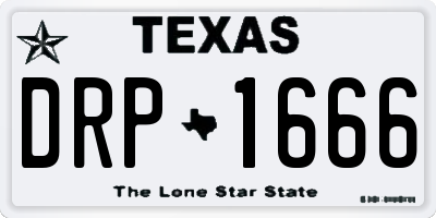 TX license plate DRP1666