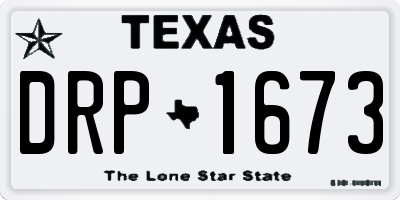 TX license plate DRP1673
