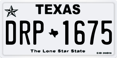 TX license plate DRP1675