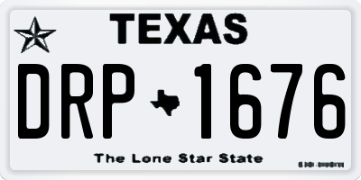 TX license plate DRP1676