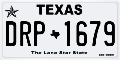 TX license plate DRP1679