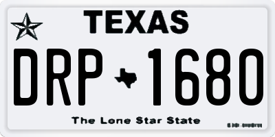 TX license plate DRP1680