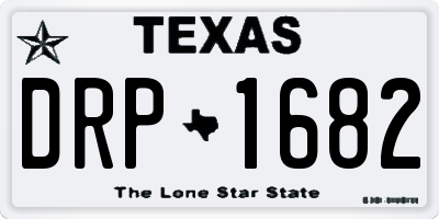 TX license plate DRP1682