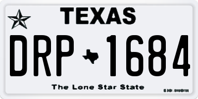 TX license plate DRP1684