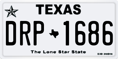 TX license plate DRP1686