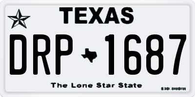 TX license plate DRP1687