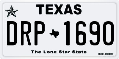 TX license plate DRP1690