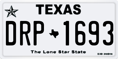TX license plate DRP1693