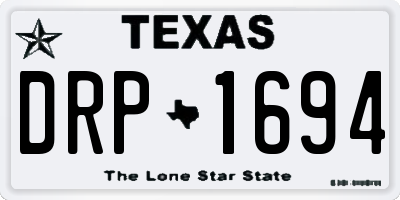 TX license plate DRP1694