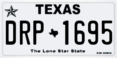 TX license plate DRP1695