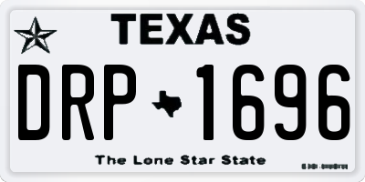 TX license plate DRP1696