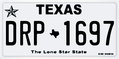 TX license plate DRP1697