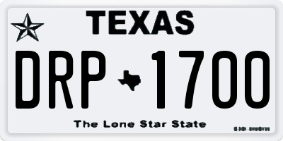 TX license plate DRP1700