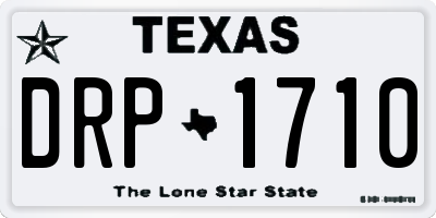 TX license plate DRP1710