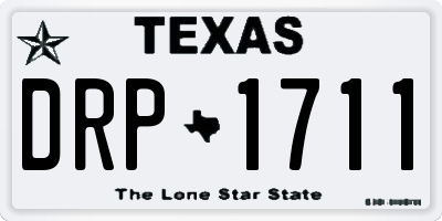 TX license plate DRP1711