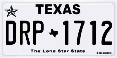TX license plate DRP1712