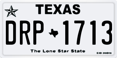TX license plate DRP1713