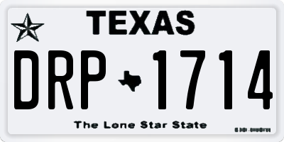 TX license plate DRP1714