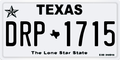 TX license plate DRP1715