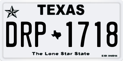 TX license plate DRP1718