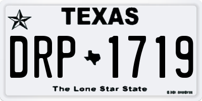 TX license plate DRP1719