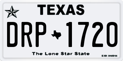 TX license plate DRP1720