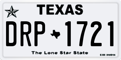 TX license plate DRP1721