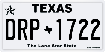 TX license plate DRP1722