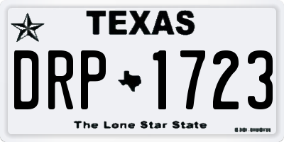 TX license plate DRP1723