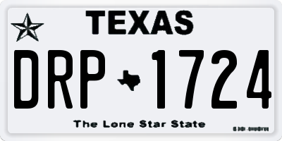 TX license plate DRP1724