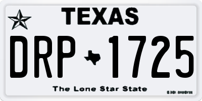 TX license plate DRP1725