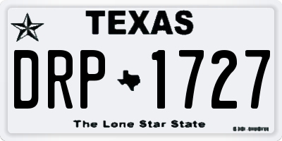 TX license plate DRP1727
