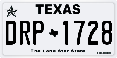 TX license plate DRP1728