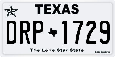 TX license plate DRP1729